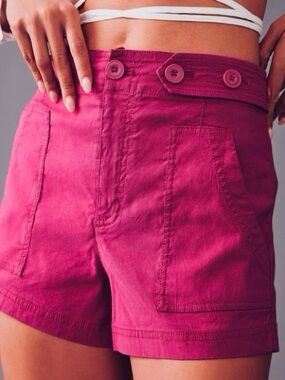 Anthropologie Magenta High-Waist Shorts, Colette Sailor Shorts - Size 4